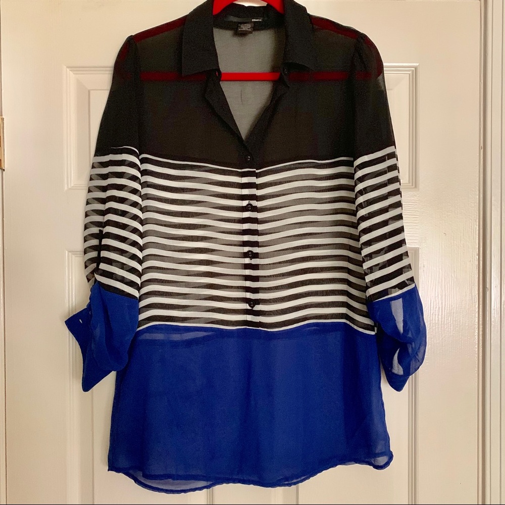Sheer Striped Tunic